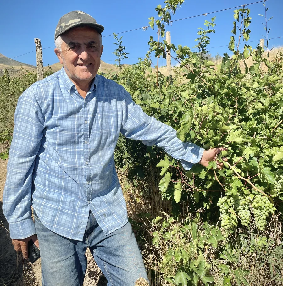 Founder in the estate vineyards